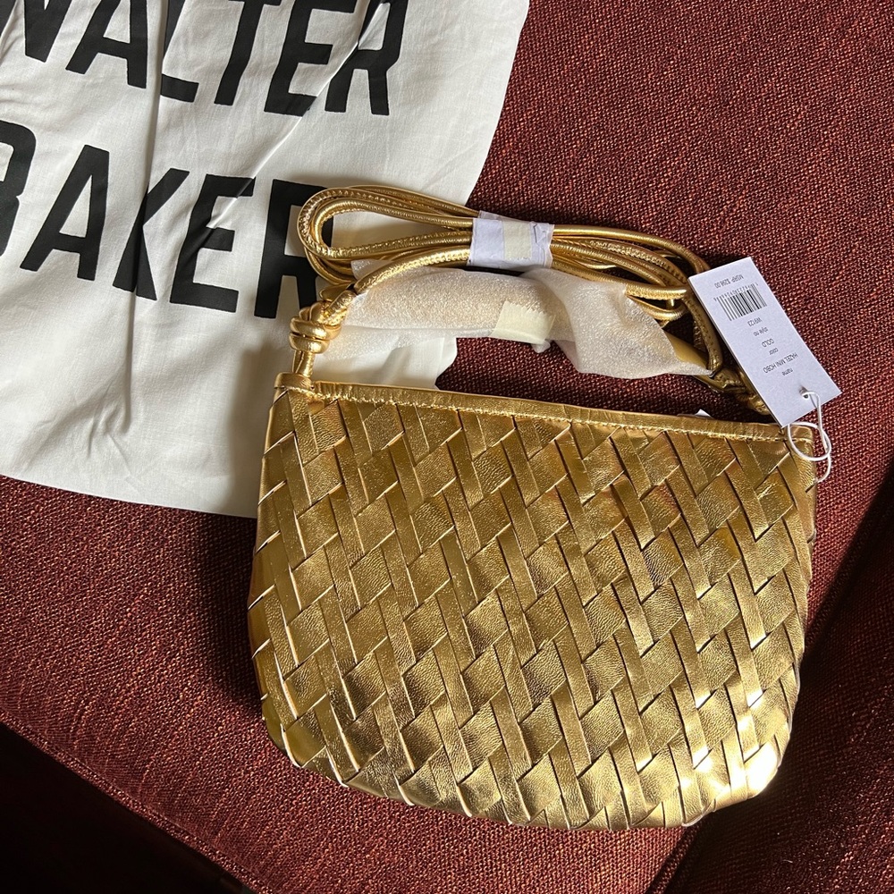Walter Baker hazel mini Gold Woven Bag